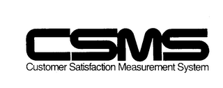 CSMS CUSTOMER SATISFACTION MEASUREMENT SYSTEM logo