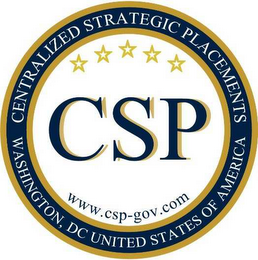 CSP CENTRALIZED STRATEGIC PLACEMENTS WASHINGTON, DC UNITED STATES OF AMERICA WWW.CSP-GOV.COM logo