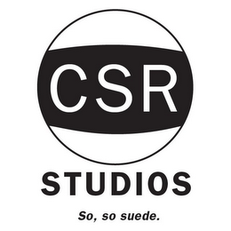 CSR STUDIOS - SO, SO SUEDE. logo