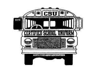CSU CERTIFIED SCHOOL UNIFORM SIZE logo