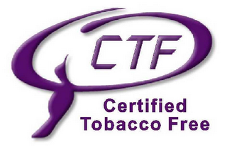 CTF CERTIFIED TOBACCO FREE logo