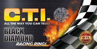 C.T.I. ALL THE WAY YOU CAN TRUST BLACK DIAMOND RACING RINGS logo