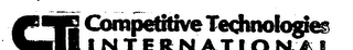 CTI COMPETITIVE TECHNOLOGIES INTERNATIONAL logo
