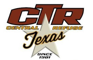 CTR CENTRAL TEXAS REFUSE SINCE 1981 logo