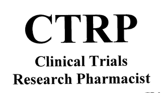 CTRP CLINICAL TRIALS RESEARCH PHARMACIST logo
