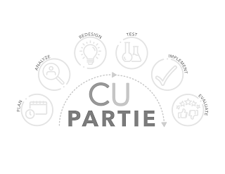 CU PARTIE PLAN ANALYZE REDESIGN TEST IMPLEMENT EVALUATE logo