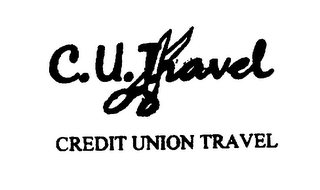 C.U. TRAVEL CREDIT UNION TRAVEL logo