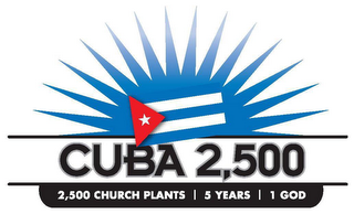 CUBA 2,500 2,500 CHURCH PLANTS 5 YEARS 1 GOD logo