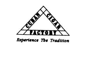 CUBAN CIGAR FACTORY EXPERIENCE THE TRADITION logo