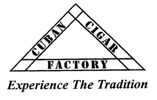 CUBAN CIGAR FACTORY EXPERIENCE THE TRADITION logo