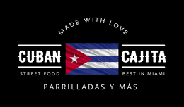 CUBAN STREET FOOD MADE WITH LOVE PARRILLADAS Y MÁS CAJITA BEST IN MIAMI logo