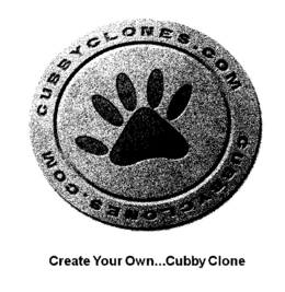 CUBBYCLONES.COM CREATE YOUR OWN... CUBBY CLONE logo