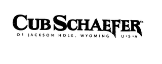 CUBSCHAEFER OF JACKSON HOLE, WYOMING U S A logo