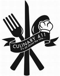 CULINARY 411 IT'S ALL ABOUT THE INFO... logo