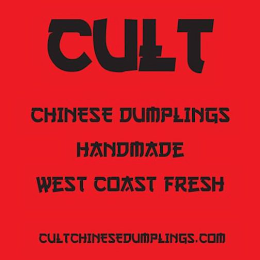CULT CHINESE DUMPLINGS HANDMADE WEST COAST FRESH CULTCHINESEDUMPLINGS,COM logo