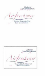 CULTURAL CONVERSATIONALS AIR FRESHENER SCENTED COLLECTIBLES THAT START CONVERSATIONS logo