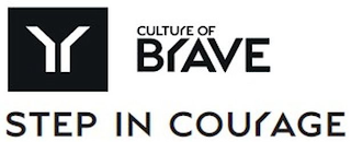 CULTURE OF BRAVE STEP IN COURAGE logo