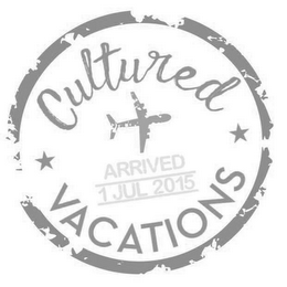 CULTURED VACATIONS ARRIVED 1 JUL 2015 logo