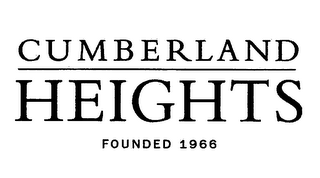 CUMBERLAND HEIGHTS FOUNDED 1966 logo