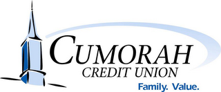 CUMORAH CREDIT UNION FAMILY. VALUE. logo
