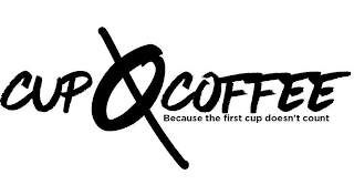 CUP 0 COFFEE BECAUSE THE FIRST CUP DOESN'T COUNT logo