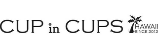 CUP IN CUPS HAWAII SINCE 2012