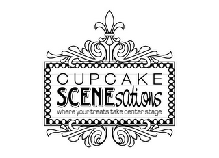 CUPCAKE SCENESATIONS WHERE YOUR TREATS TAKE CENTER STAGE logo