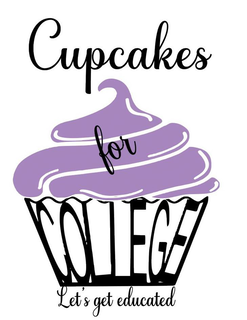 CUPCAKES FOR COLLEGE LET'S GET EDUCATED logo