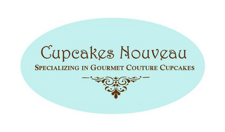 CUPCAKES NOUVEAU SPECIALIZING IN GOURMET COUTURE CUPCAKES logo