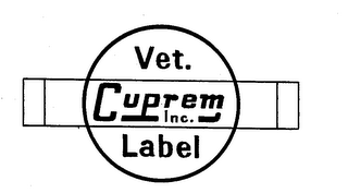 CUPREM INC. VET. LABEL logo