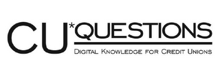 CU*QUESTIONS DIGITAL KNOWLEDGE FOR CREDIT UNIONS logo
