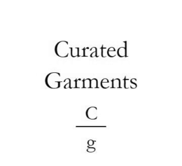 CURATED GARMENTS C G logo