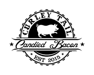 CURLEY TAIL CANDIED BACON EST 2015 logo