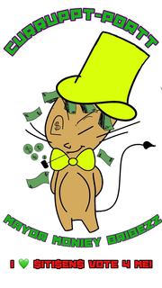 CURRUPPT-PORTT MAYOR MONIEY BRIBEZZ I LOVE $ITI$EN$ VOTE 4 ME! logo