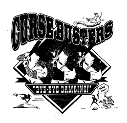 CURSE BUSTERS "BYE BYE BANBINO" YOU'RE OUT! logo
