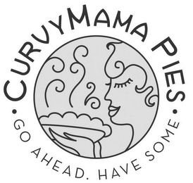 · CURVYMAMA PIES · GO AHEAD. HAVE SOME logo