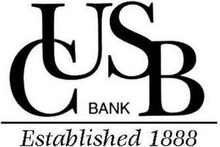 CUSB BANK ESTABLISHED 1888 logo