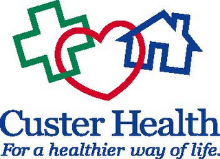 CUSTER HEALTH FOR A HEALTHIER WAY OF LIFE. logo