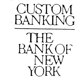 CUSTOM BANKING/THE BANK OF NEW YORK logo