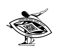 CUSTOM INTER-ISLAND SURF SHOP HAWAII logo