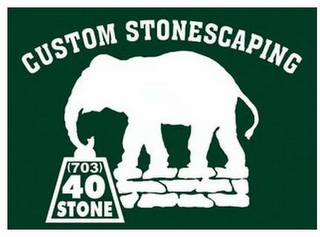 CUSTOM STONESCAPING 703 40 STONE logo