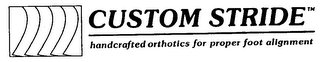 CUSTOM STRIDE HANDCRAFTED ORTHOTICS FOR PROPER FOOT ALIGNMENT logo