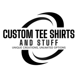 CUSTOM TEE SHIRTS AND STUFF UNIQUE CREATIONS, UNLIMITED OPTIONS logo