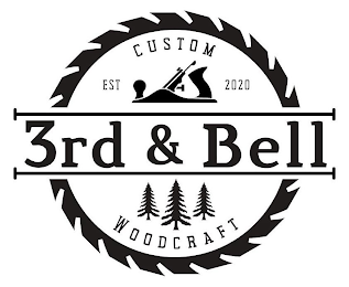 CUSTOM WOODCRAFT EST 2020 3RD & BELL logo