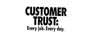 CUSTOMER TRUST: EVERY JOB. EVERY DAY.