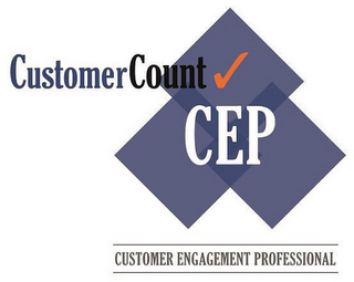 CUSTOMERCOUNT CEP CUSTOMER ENGAGEMENT PROFESSIONAL logo