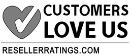CUSTOMERS LOVE US RESELLERRATINGS.COM logo