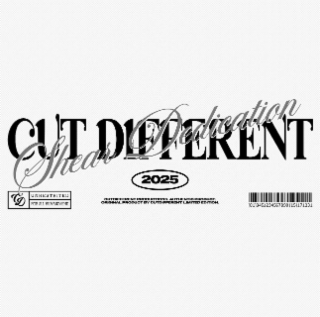 CUT DIFFERENT SHEAR DEDICATION 2025 CD UNRESTRITED FOR ALL HUMAND KIND CUTDIFFERENT PRODUCTIONS. AUTHENTIC PRODUCT. ORIGINAL PRODUCT BY CUTDIFFERENT. LIMITED EDITION. (01)3451234567890 (15)171231 logo