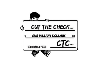 CUT THE CHECK INK ONE MILLIONS DOLLARS .00 000019586344563 CTC INK logo