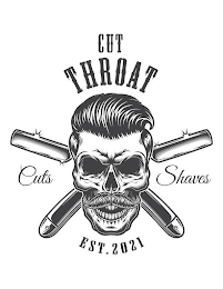 CUT THROAT CUTS SHAVES EST. 2021 logo